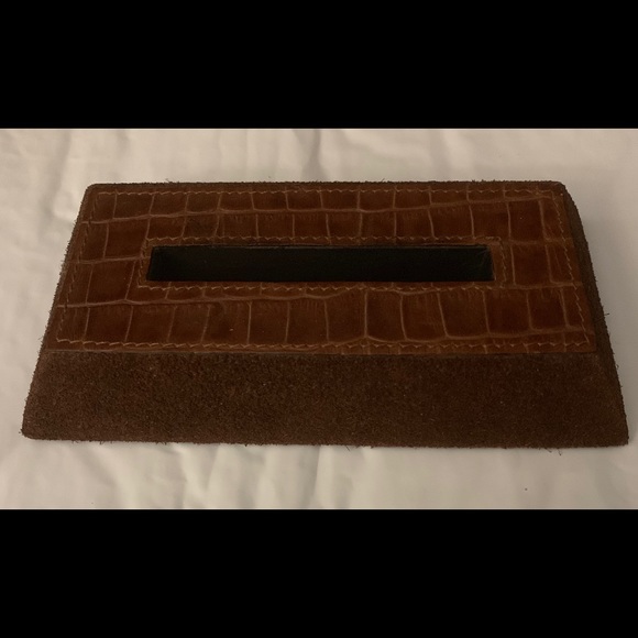 Rare Bombay Business Card Holder Heavy/Leather/Suede - Picture 2 of 7